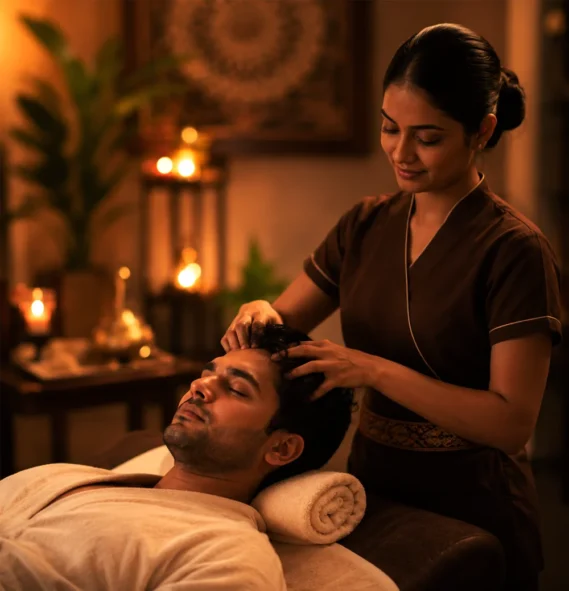 head massage centre in kerala